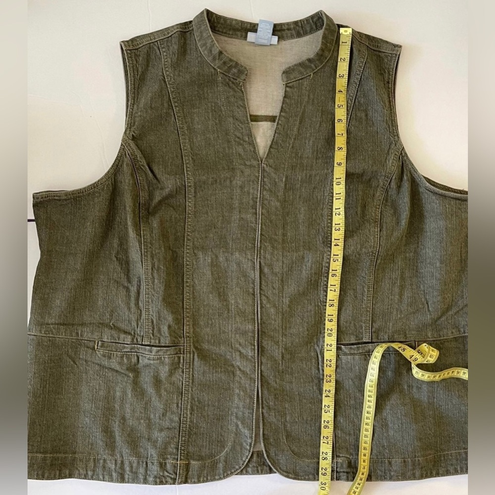 NWOT women's plus size denim vest Liz & Me (5X) MSRP $72